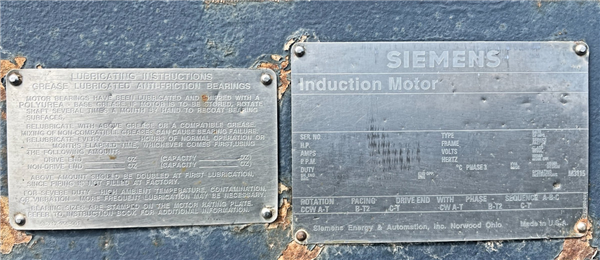 3 Units - Siemens 800 Hp Induction Motor)
